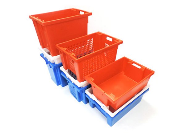 Large Nested Durable Tote Box Storage 180 Stackable Plastic