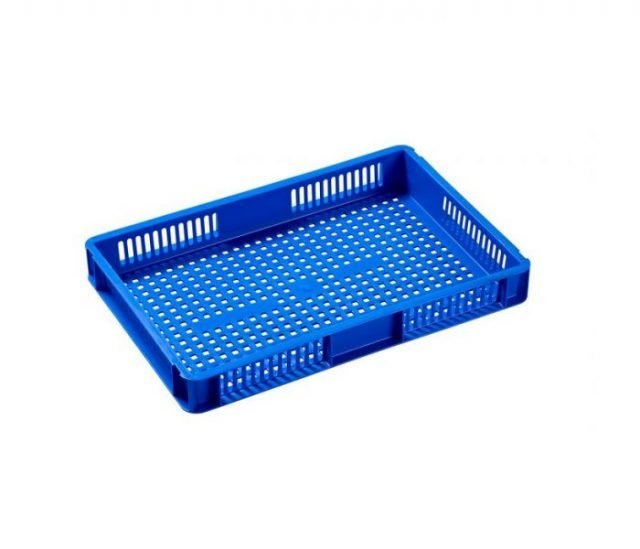 Euro Stacker 12 Ltr Perforated Blue – 600 x 400