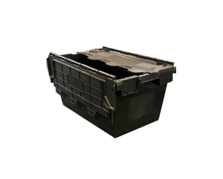 Eco Lidded Box 80L Black 710 X 460 X 368mm Rebox Storage Eco Lidded Box 80L Black 710 X 460 X 368mm Rebox Storage