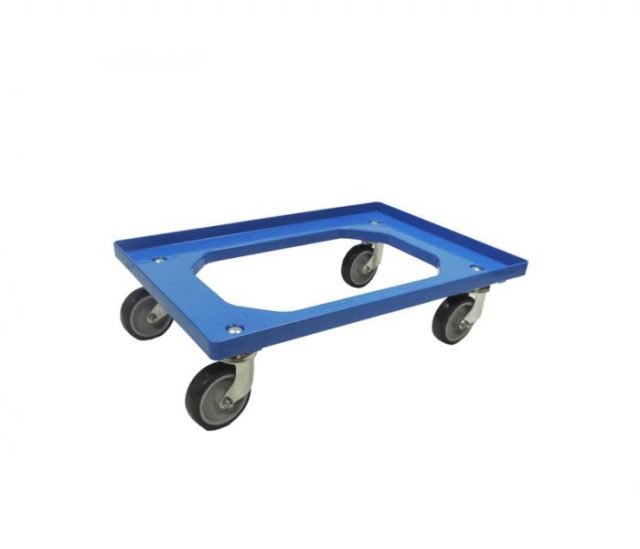 Blue Plastic Dolly with Castors – 600 x 400mm