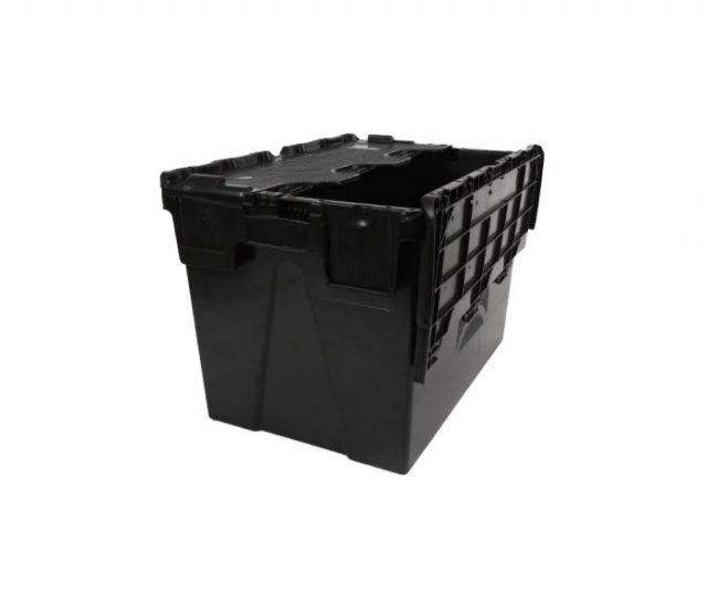 Eco Lidded Box 70 Ltr Black – 600 x 400