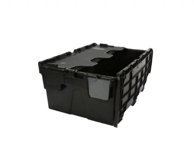 Eco Lidded Box 40 Ltr Black – 600 x 400