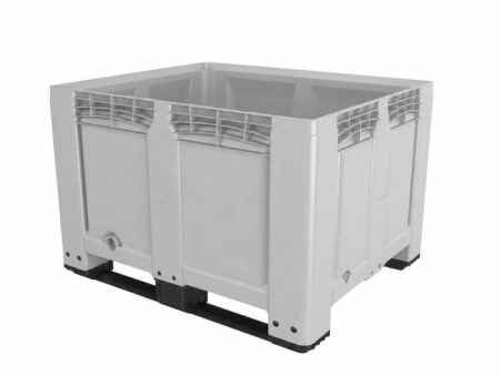 Plastic Pallet Box (Grey, 690L, 1200x1000x790mm)
