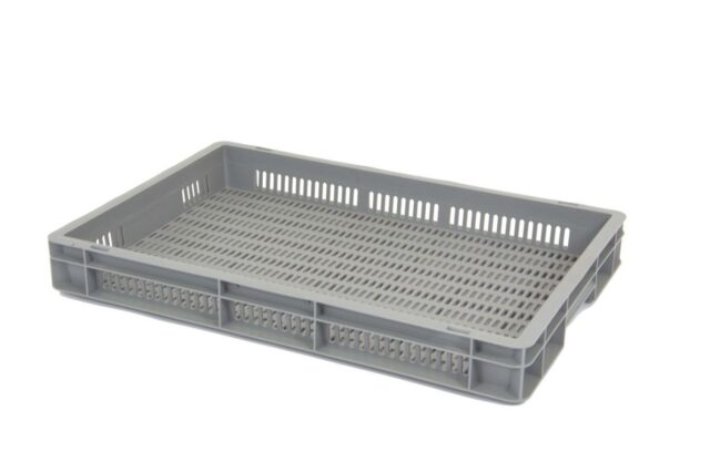 Perforated Stacking Box (12L, Grey) 600 x 400 x 075mm