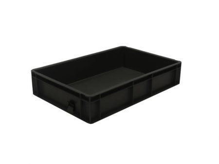 Euro Stacking Box 23 Ltr Solid Black – 600 x 400