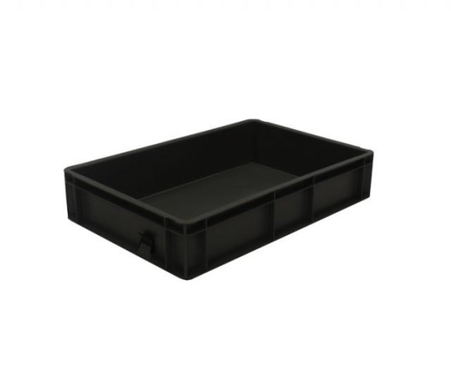 Euro Stacking Box 23 Ltr Solid Black – 600 x 400