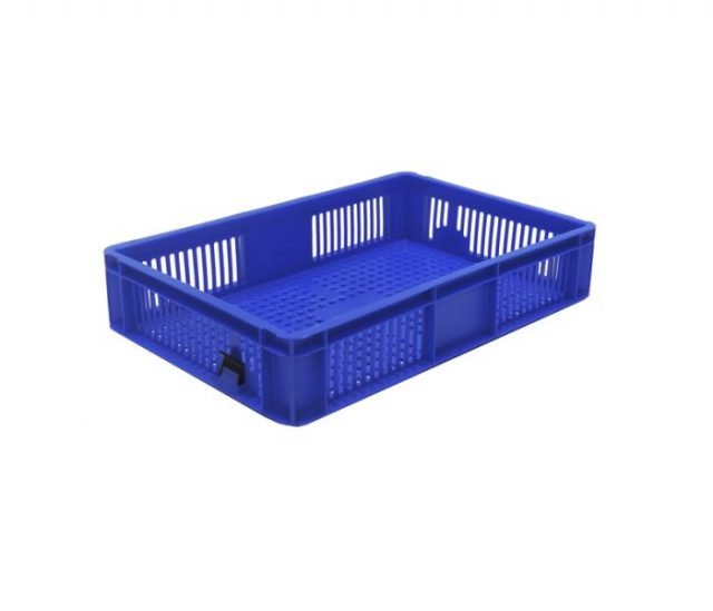Euro Stacker 23 Ltr Perforated Blue – 600 x 400
