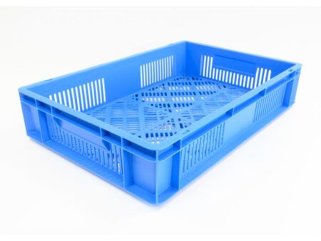 Perforated Euro Stacker (23L, Blue) 600 x 400 x 120mm