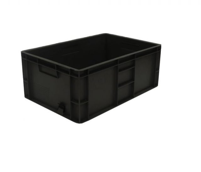 Euro Stacking Box 46 Ltr Solid Black – 600 x 400