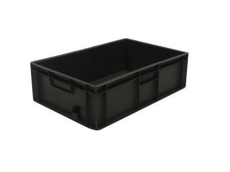 Euro Stacking Box 34 Ltr Solid Black – 600 x 400