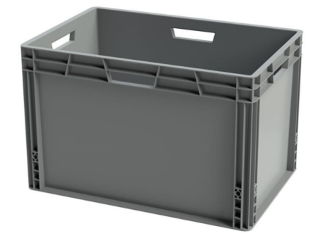 Stacking Box (65L, Grey) 600 X 400 X 340mm