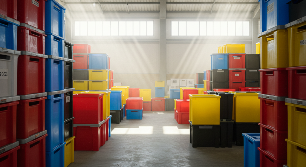 plastic storage for warehouses